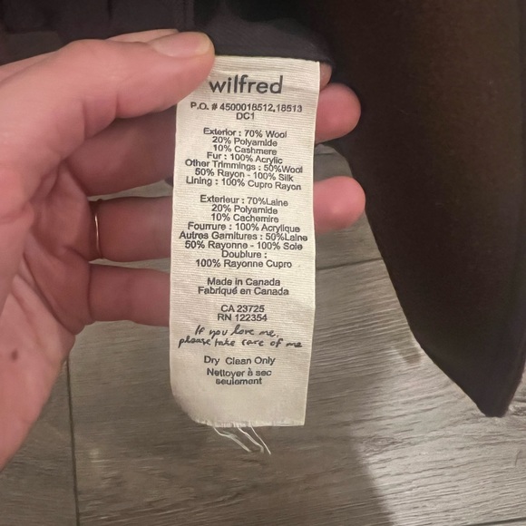 Wilfred Aritzia structure wool brown coat - Picture 6 of 12